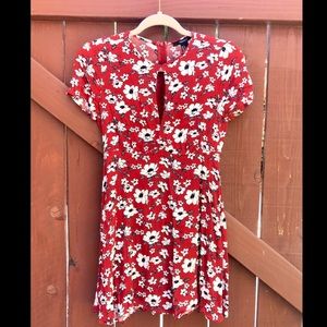 Forever 21 S Floral Red Mini Dress